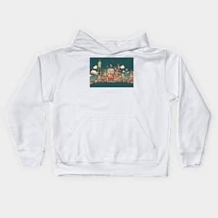 London England Dreamcore  A Surreal Cityscape Kids Hoodie